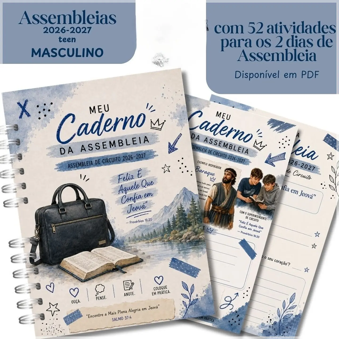 Encadernação - Caderno Yeen Masc para as Assembleias 26 27 1