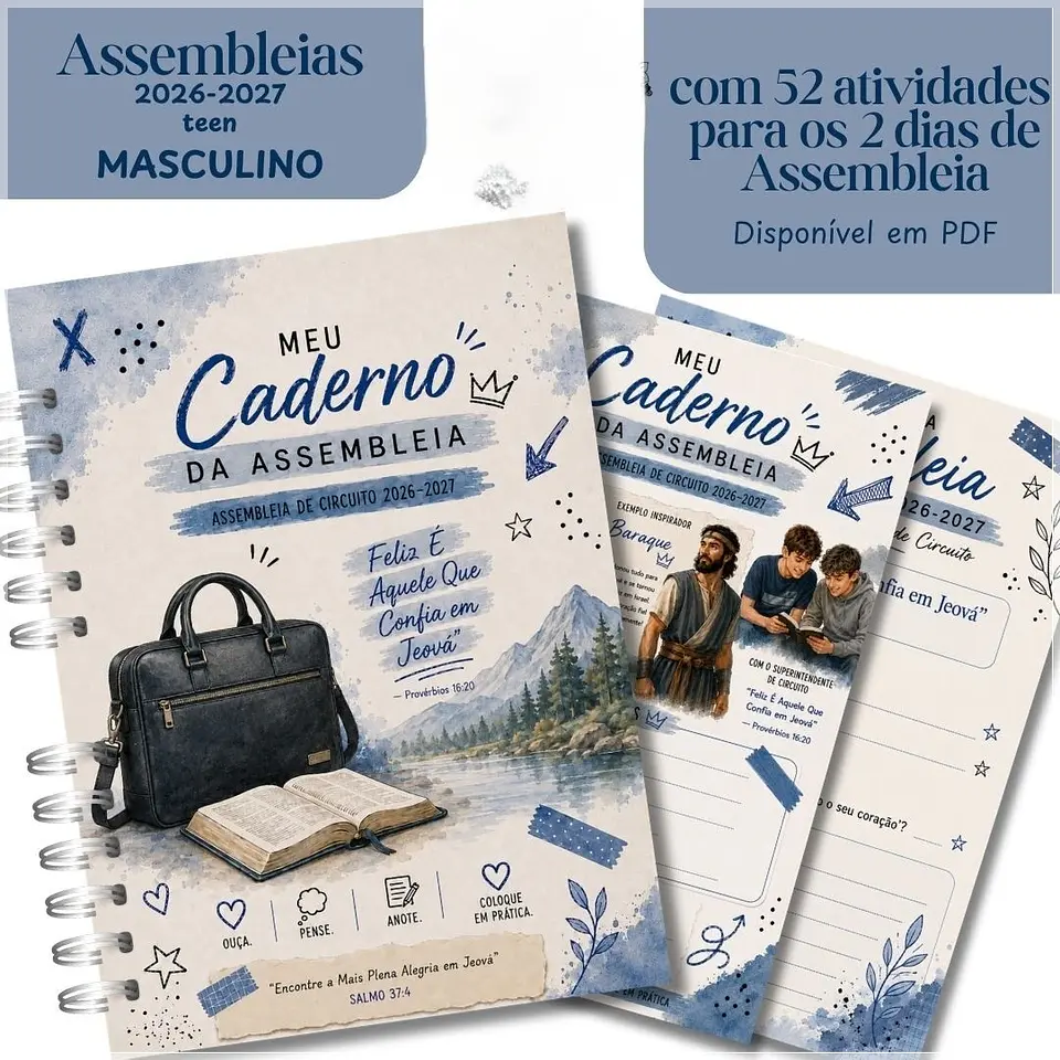 Encadernação - Caderno Yeen Masc para as Assembleias 26 27 1