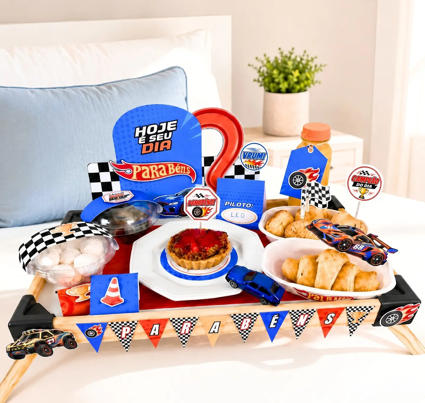 Arquivo de Corte Kit Bandeja Aniversário Hot Wheels 1 1