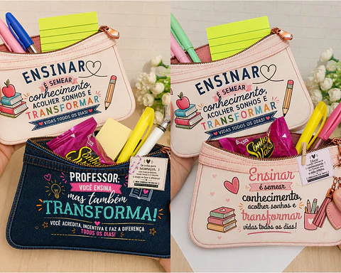 Arquivo de Corte Envelope Estojo Necessaire Dia dos Professores 2