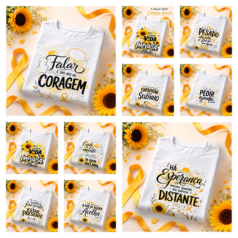 Sublimação - Camisetas Setembro Amarelo