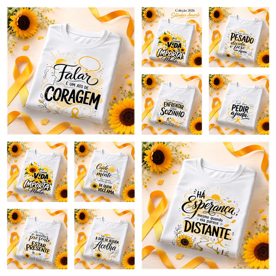 Sublimação - Camisetas Setembro Amarelo 1
