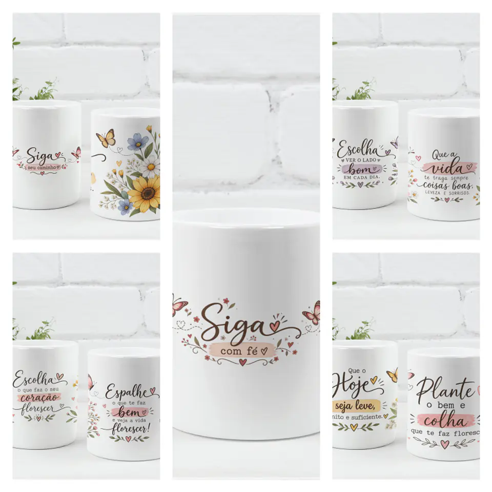 Sublimação - Caneca Coleção Floral 2 1