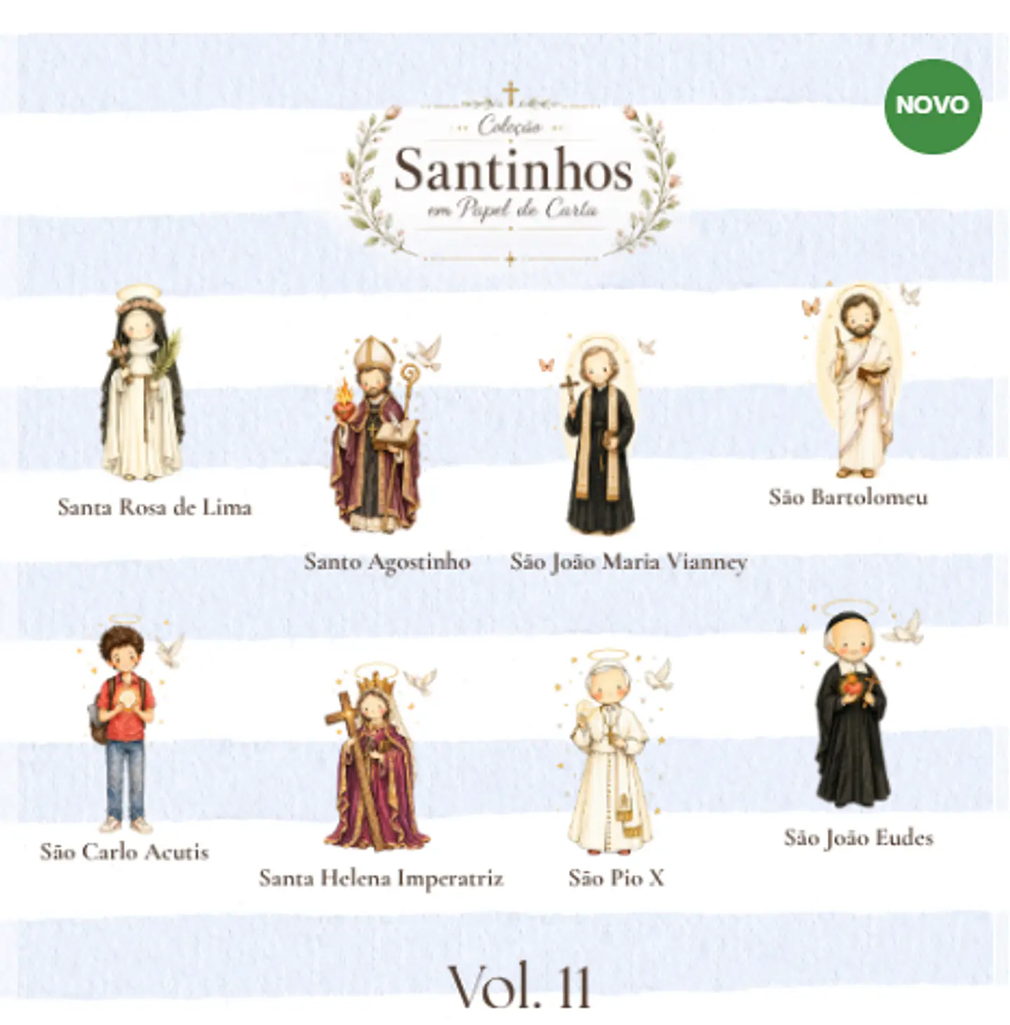 Kit Digital Santinhos em Papel de Carta Santos de Agosto 52 1