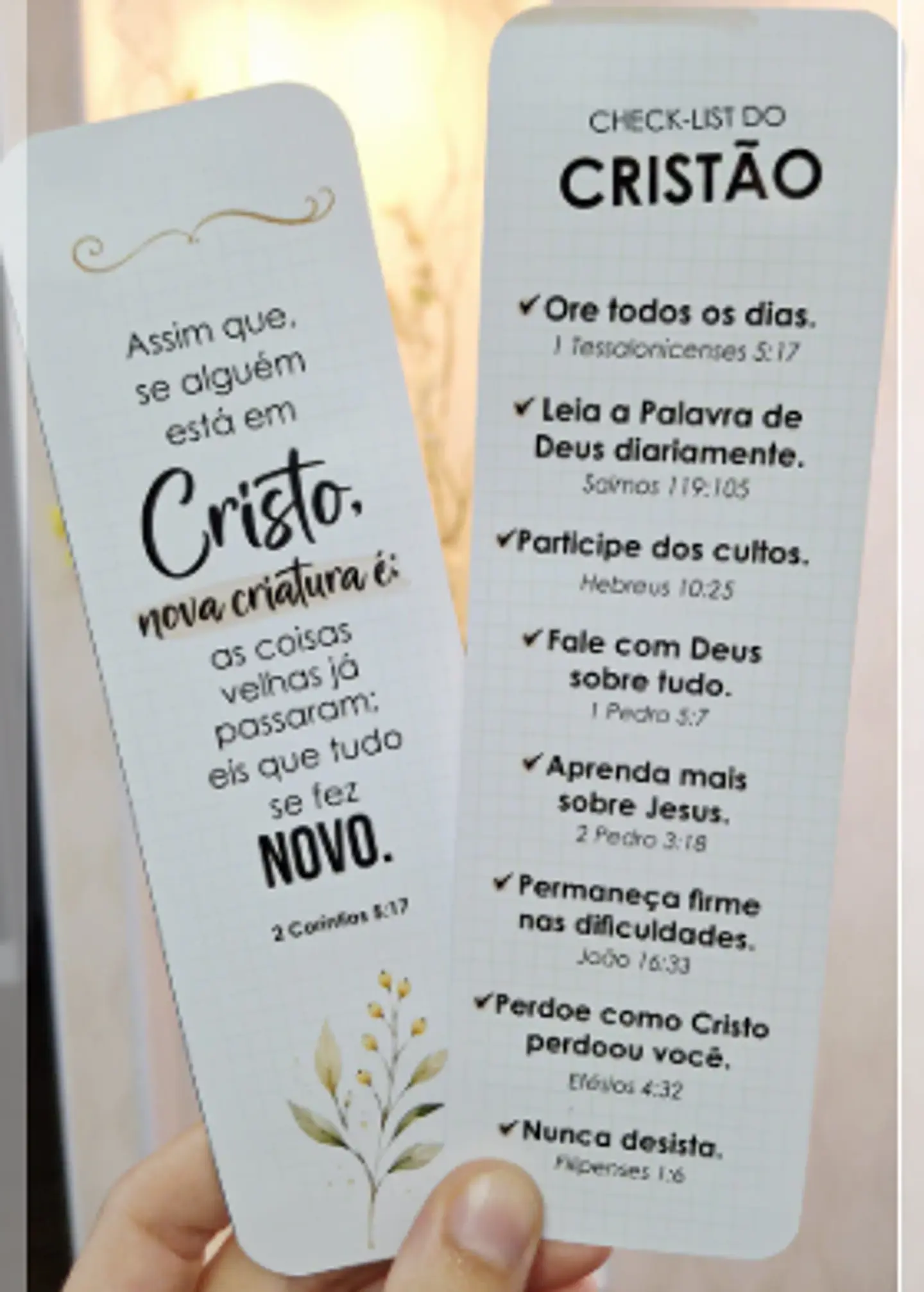 Arquivo de Corte Marca Páginas Check List do Cristão 1 1