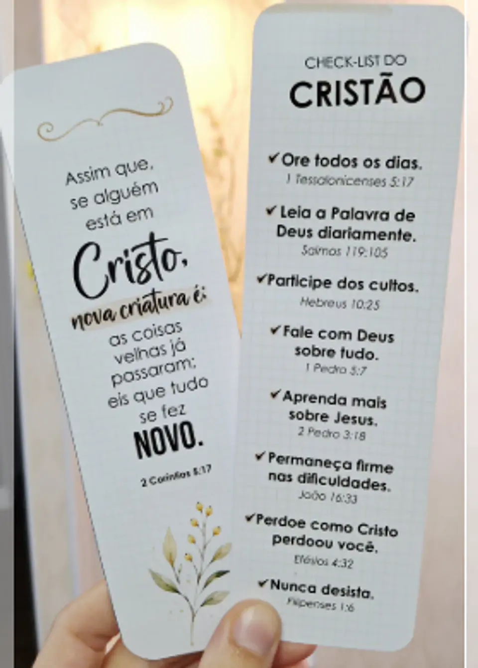 Arquivo de Corte Marca Páginas Check List do Cristão 1 1