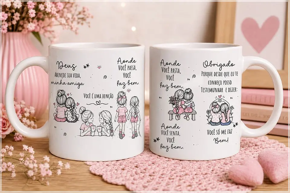 Sublimação - Caneca Querida Amiga 1