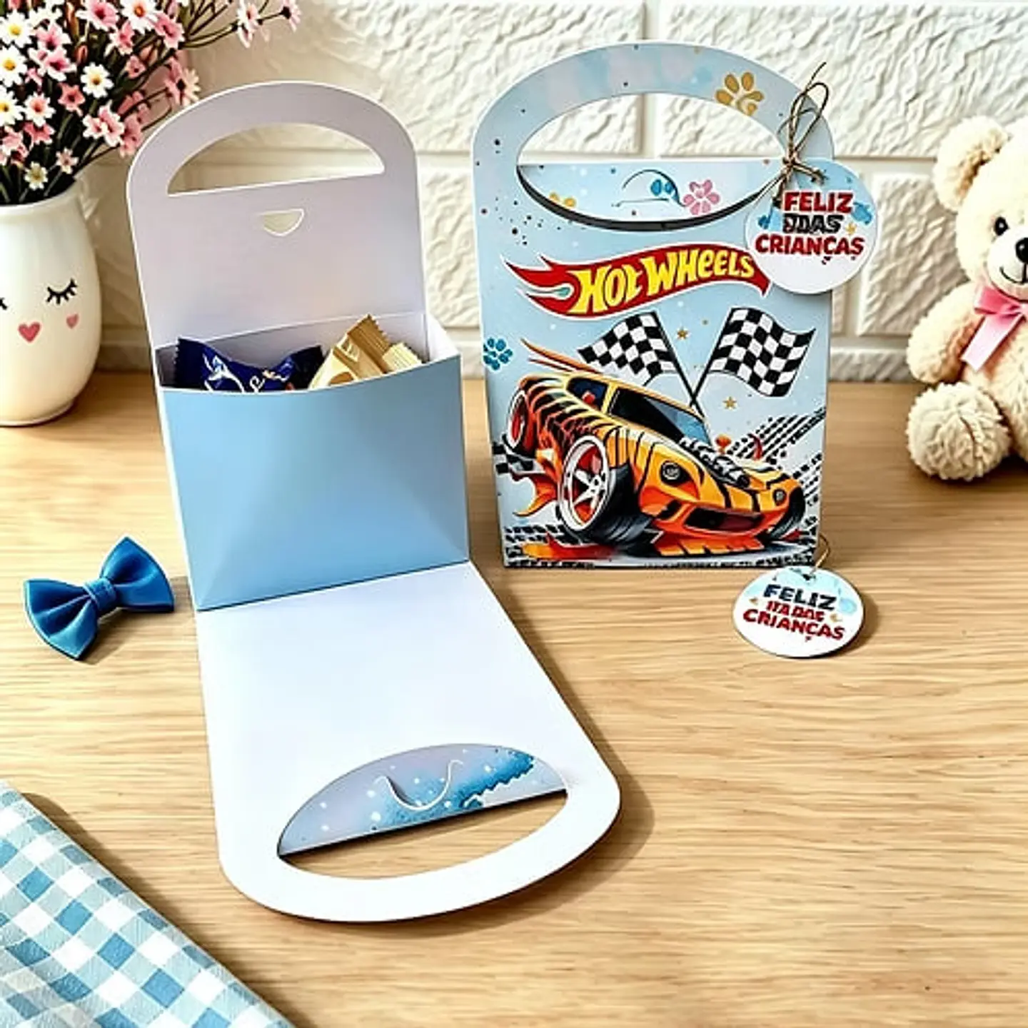 Arquivo de Corte Caixa Sacolinha Hot Wheels 6 1