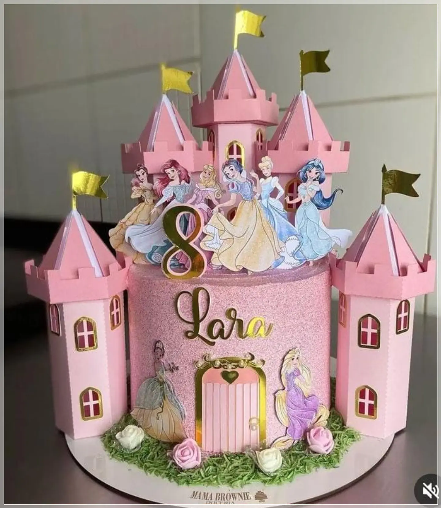 Arquivo de Corte Topo de Bolo Castelo Princesas Disney 47 1