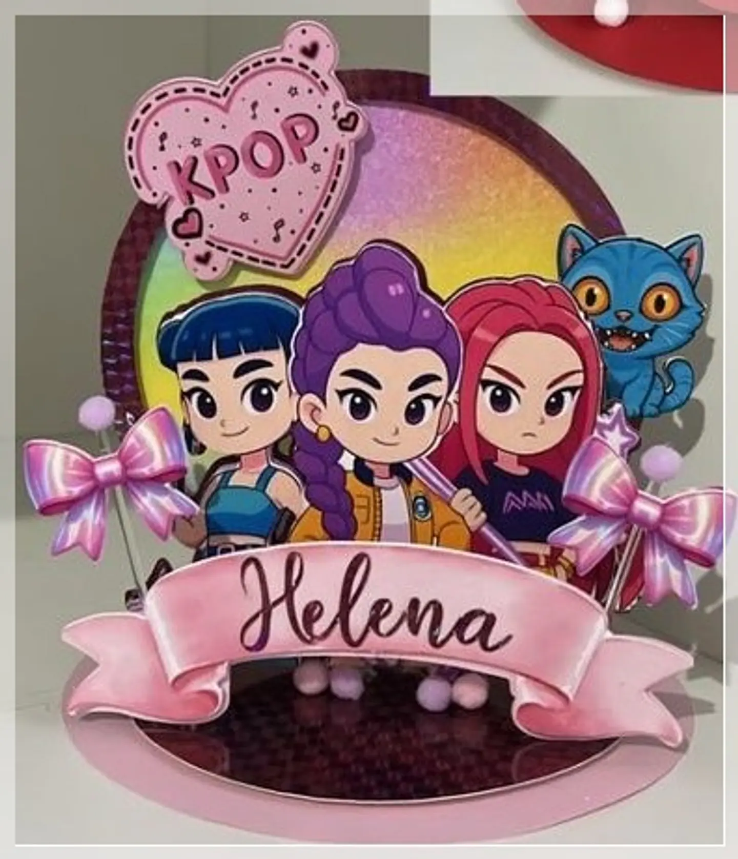 Arquivo de Corte Topo de Bolo Guerreiras K-Pop - Kpop Demon Hunters Huntrix 4 1
