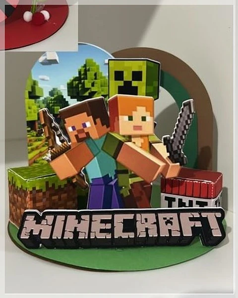 Arquivo de Corte Topo de Bolo Minecraft 25