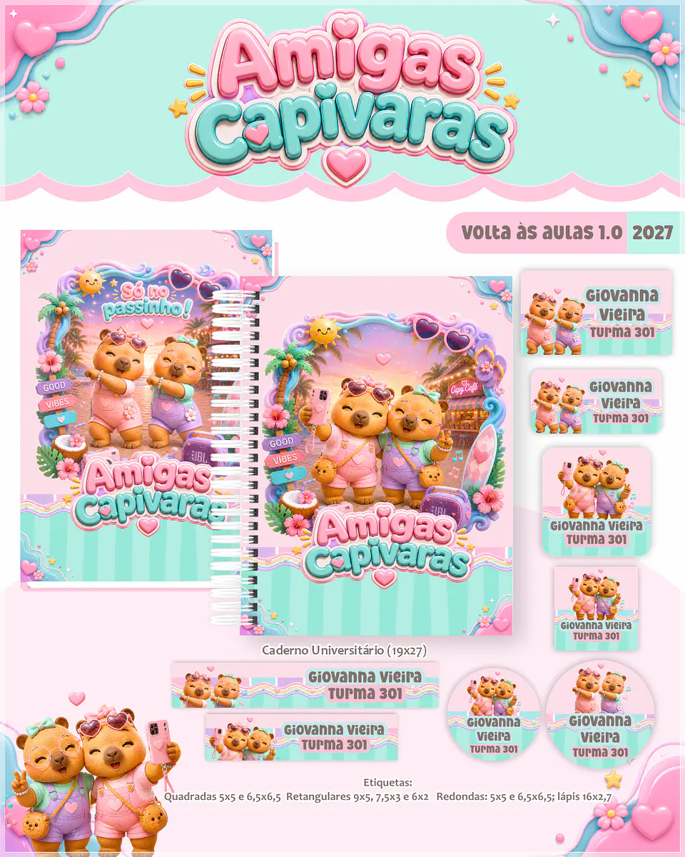 Encadernação - Coleção Escolar 1.0 Amigas Capivaras 1