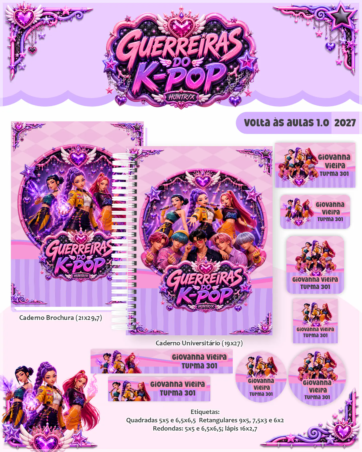 Encadernação - Coleção Escolar 1.0 Guerreiras do k-Pop 1