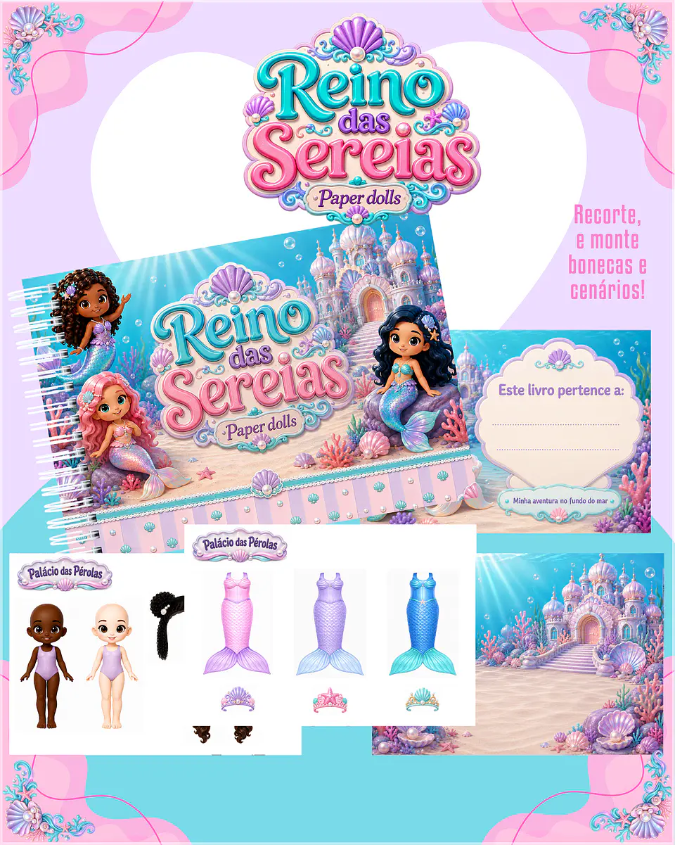 Encadernação - Paper Dolls Mundo das Sereias 1