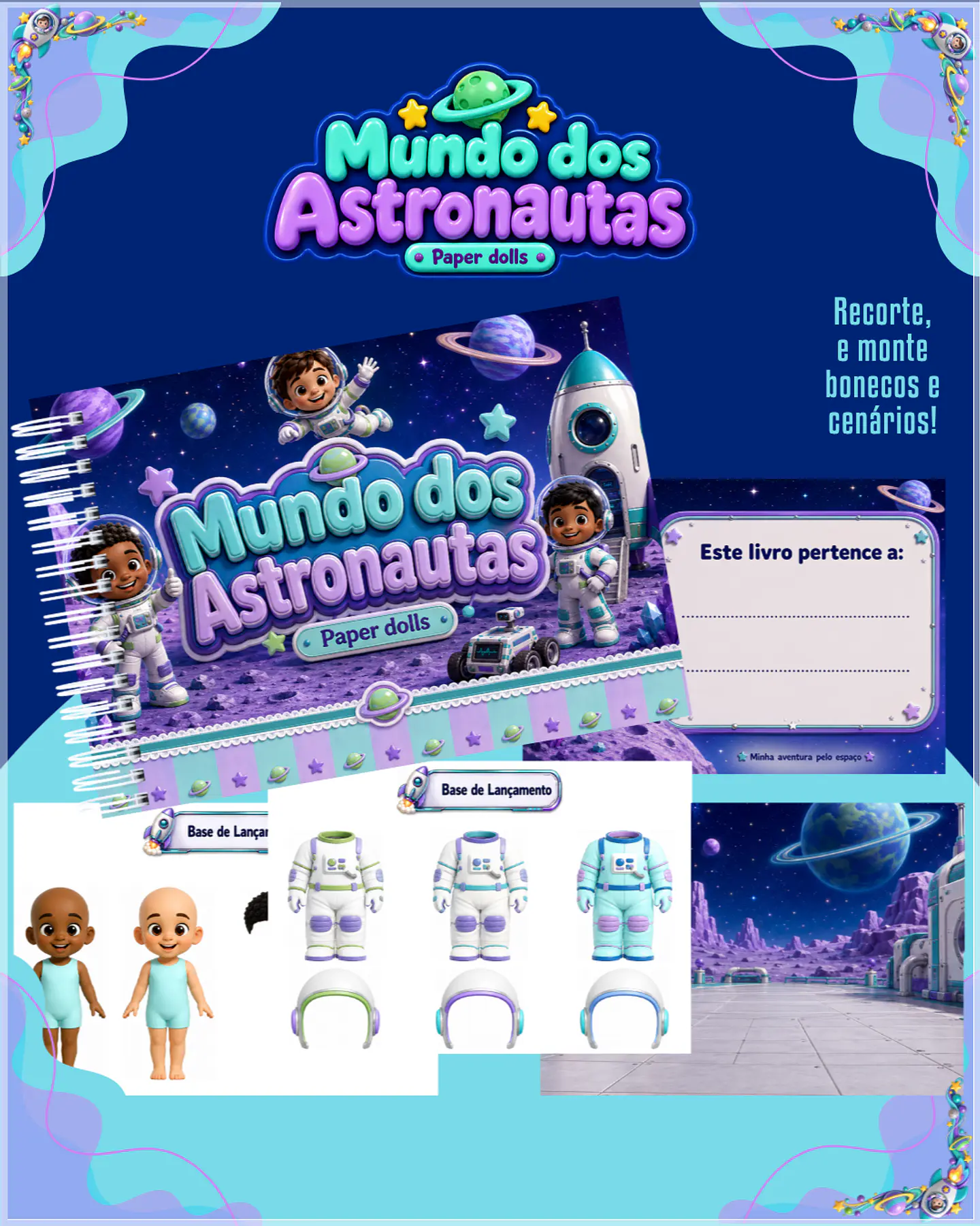 Encadernação - Paper Dolls Mundo dos Astronautas 1