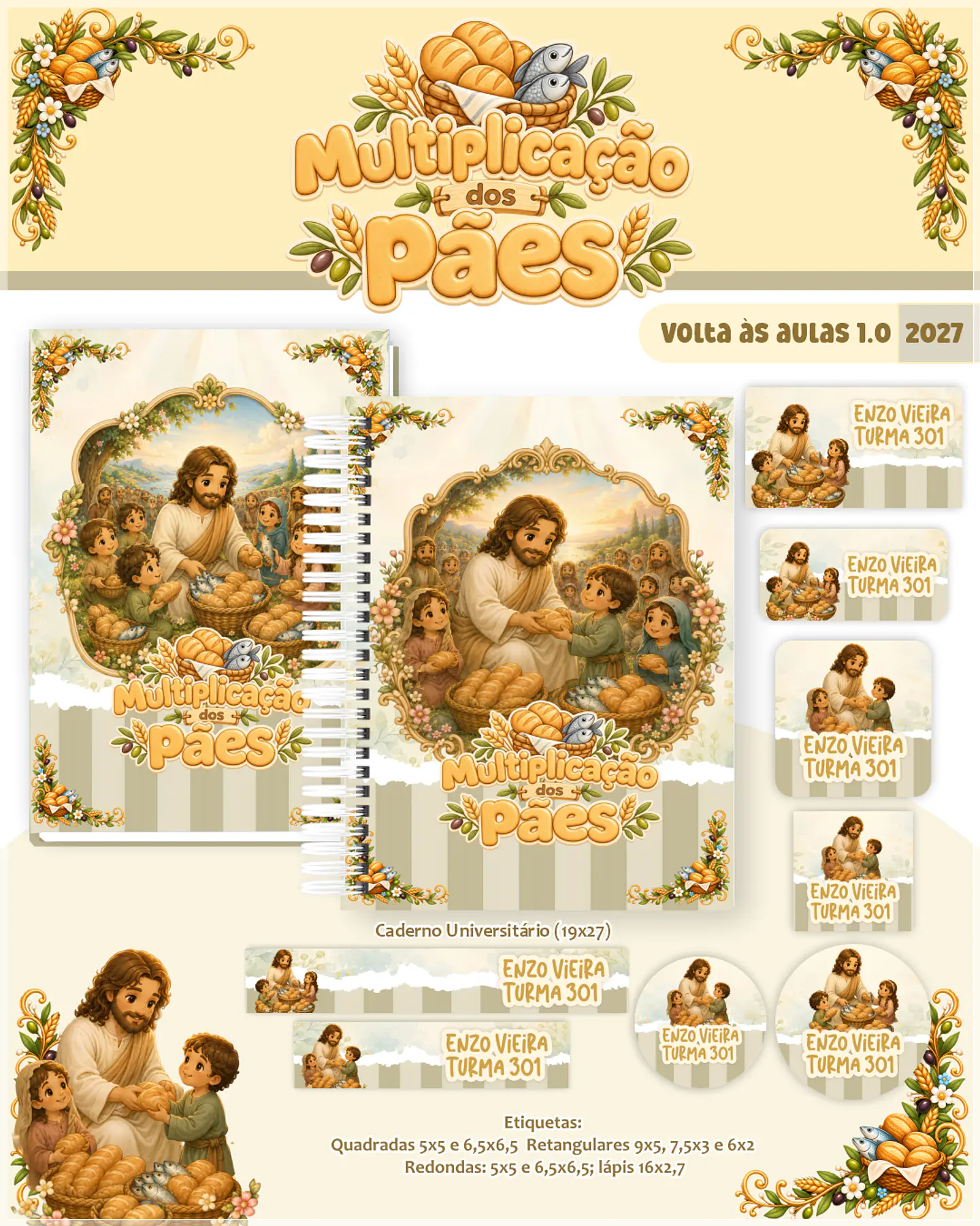 Encadernação - Multiplicação dos Pães Escolar Cristão 1