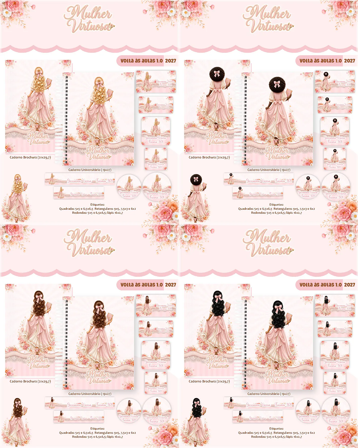 Encadernação - Mulher Virtuosa Escolar Cristão 1