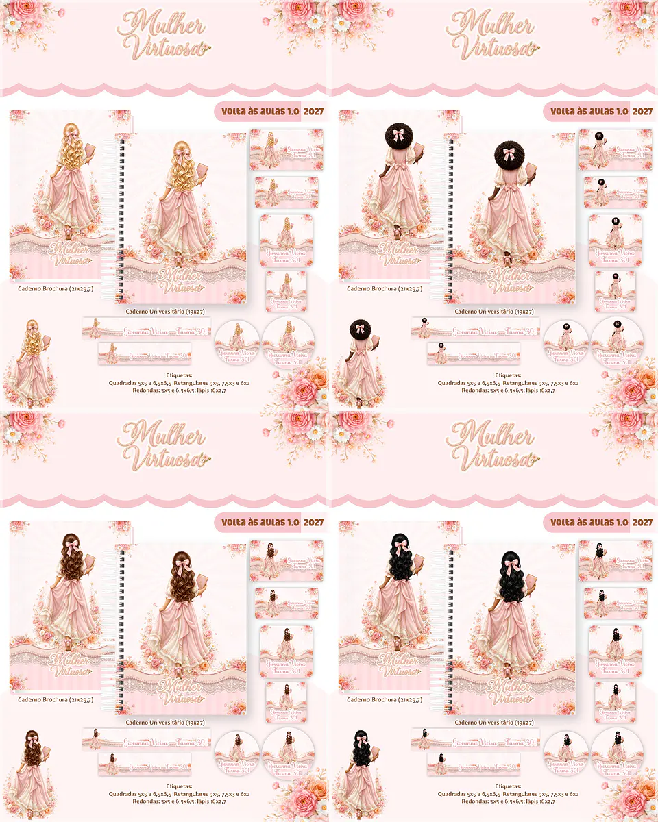 Encadernação - Mulher Virtuosa Escolar Cristão 1