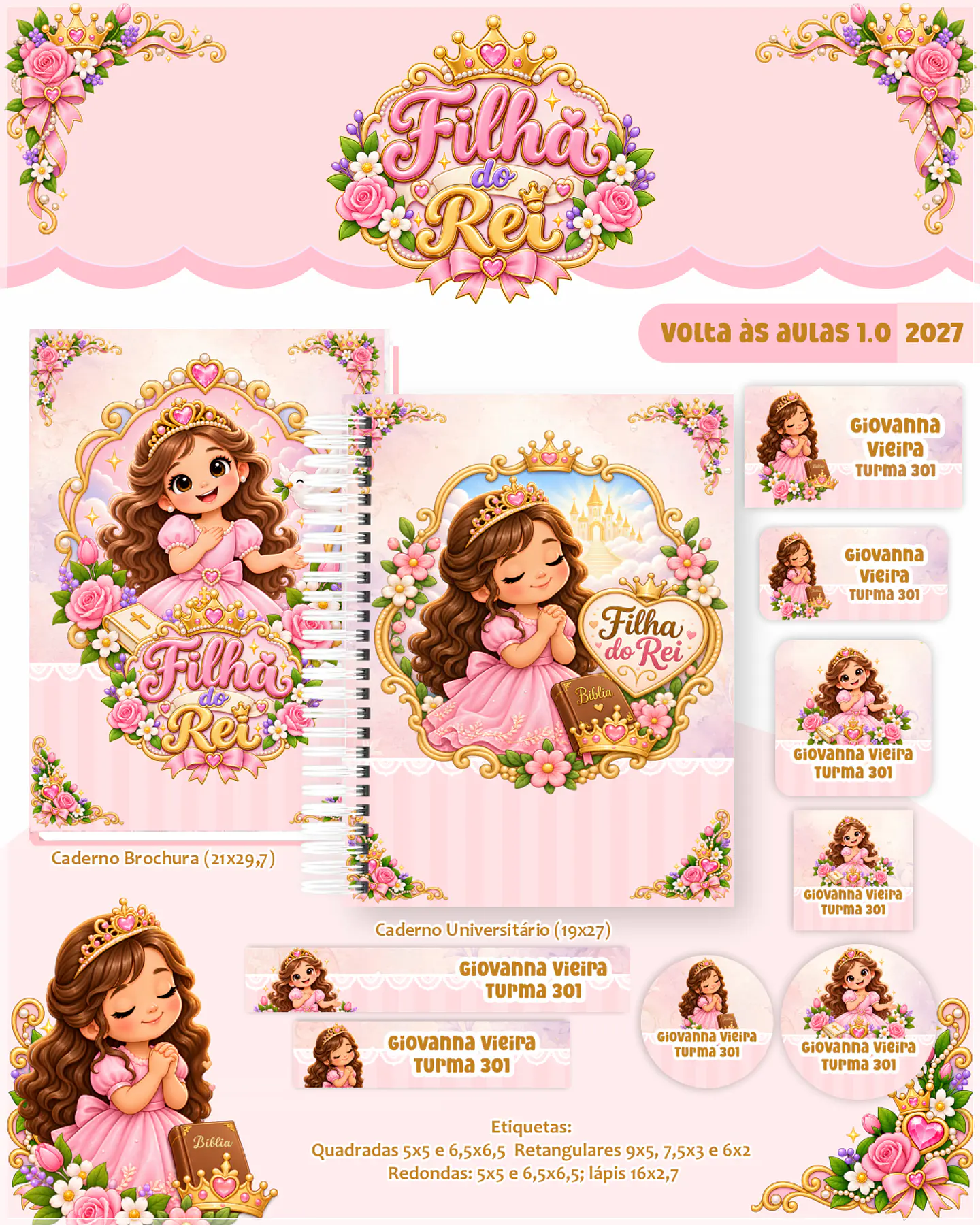 Encadernação - Filhas do Rei Escolar Cristão 1