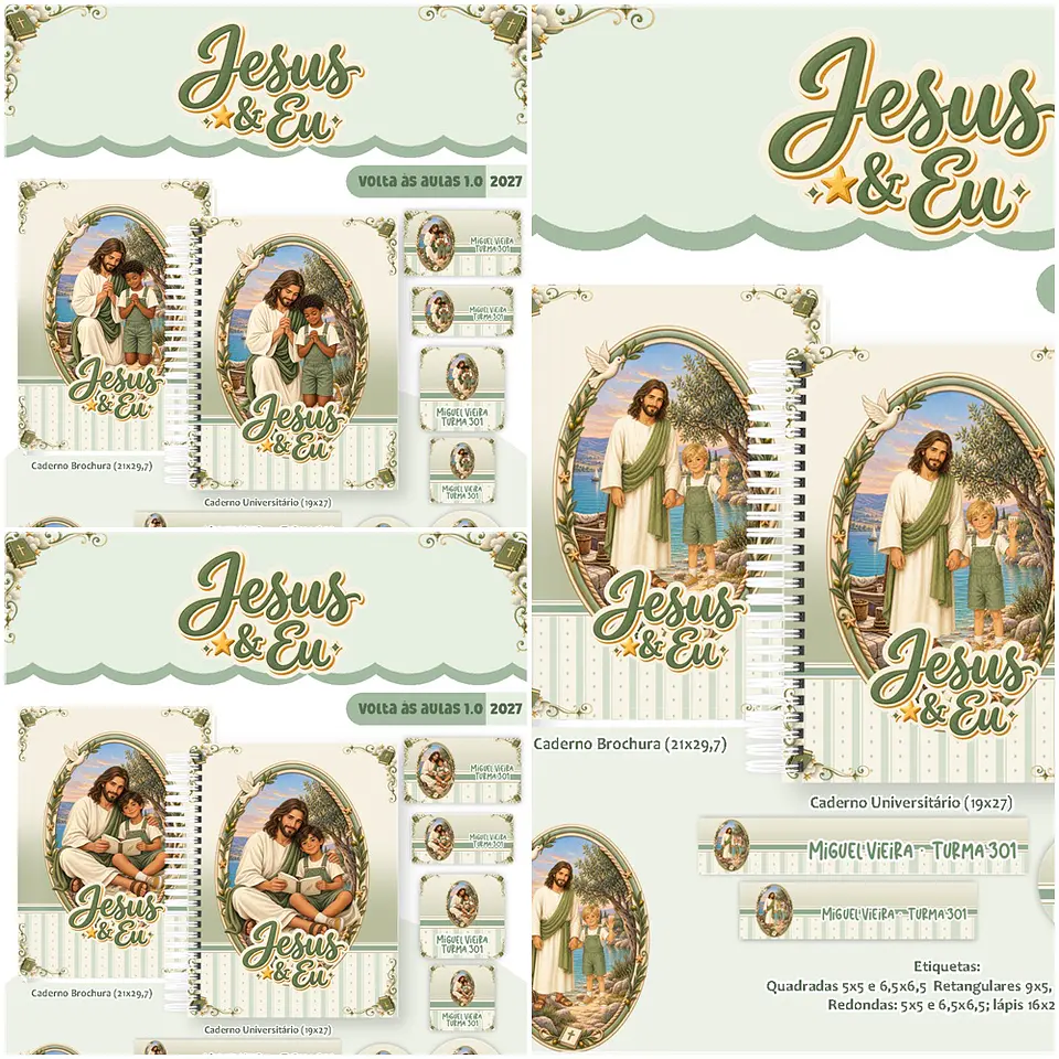 Encadernação - Jesus e eu Menino Escolar Cristão 1