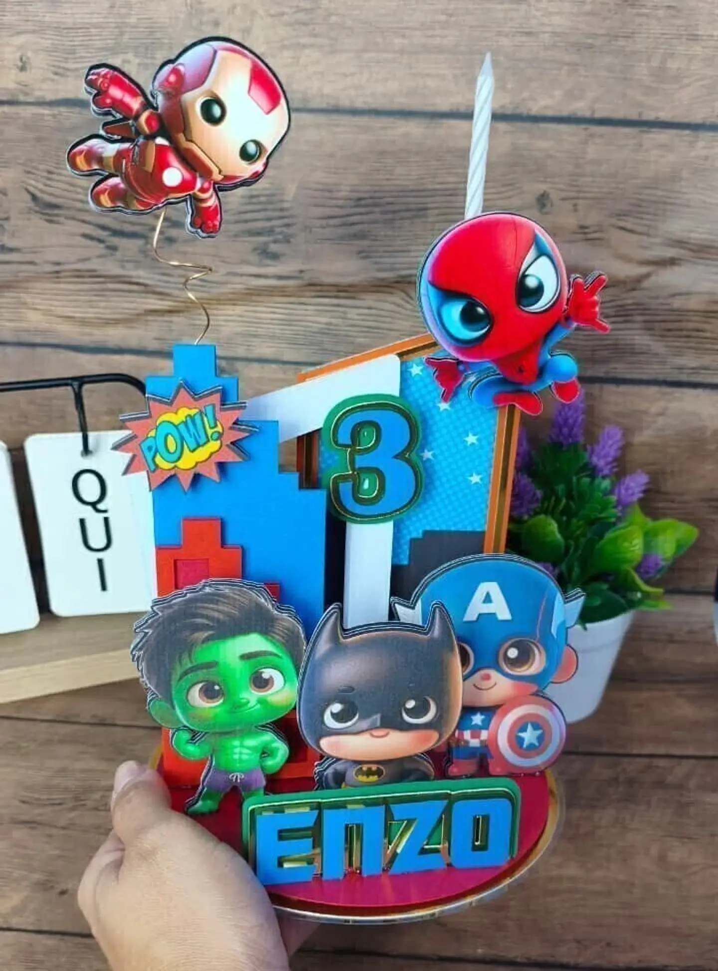 Arquivo de Corte Topo de Bolo Vingadores Vela Cenário 10 1