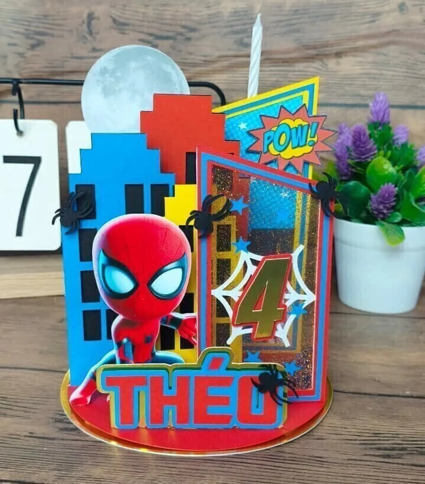 Arquivo de Corte Topo de Bolo Homem Aranha Vela Cenário 8 1