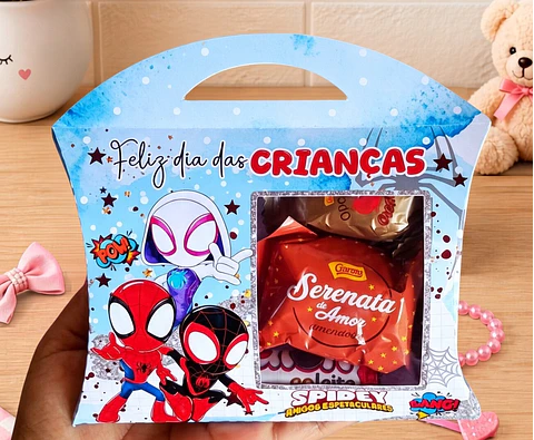Arquivo de Corte Caixa Almofada Spidey e Seus Amigos Espetaculares Dia das Crianças 14