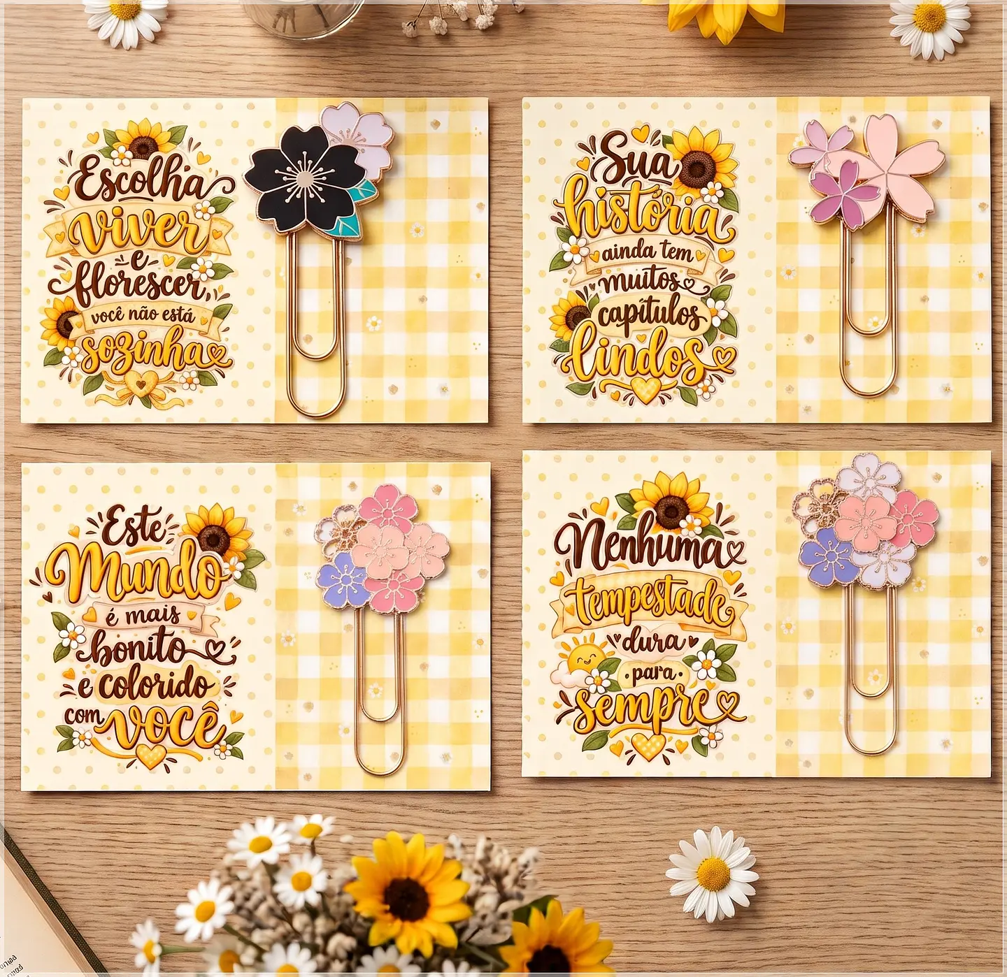 Arquivo de Corte Cards Clips Flor Setembro Amarelo 5 1