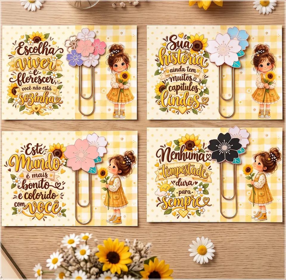 Arquivo de Corte Cards Clips Flor Menina Setembro Amarelo 4 1