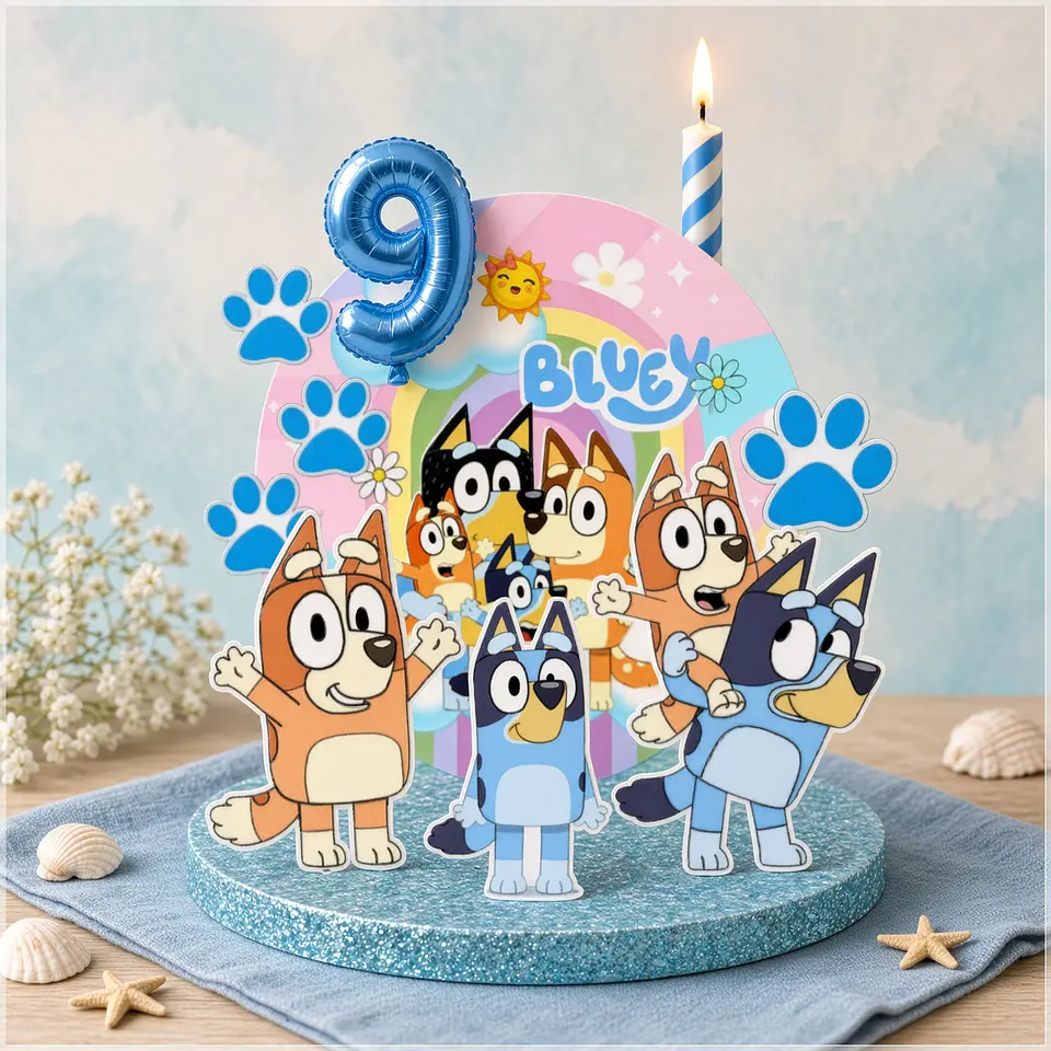 Arquivo de Corte Topo de Bolo Bluey Vela Cenário 5 1