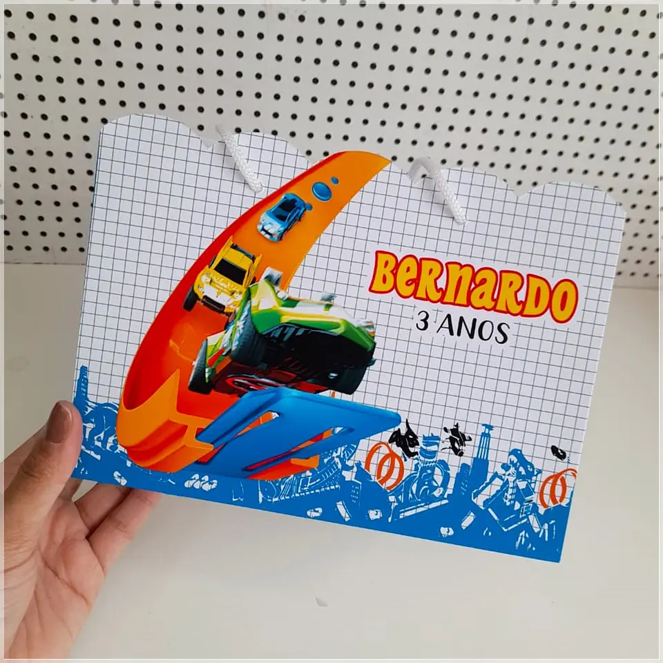Arquivo de Corte Sacolinha Hot Wheels 6 1
