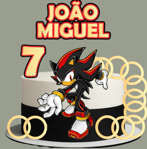 Arquivo de Corte Topo de Bolo Sonic Shadow 68