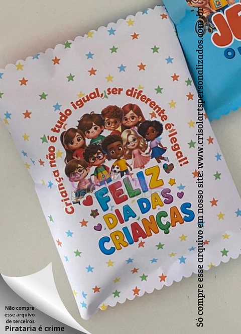 Arquivo de Corte Sacolinha Saquinho Dia das Crianças 16