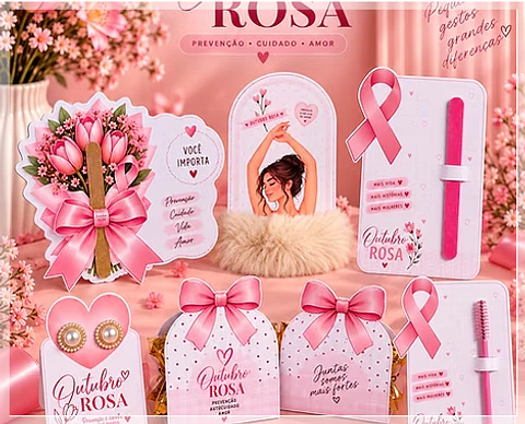 Arquivo de Corte Combo Kit Mimos Outubro Rosa 1