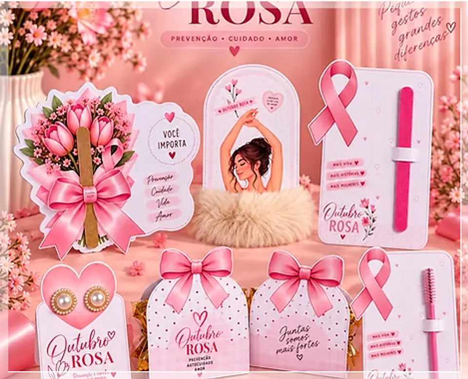 Arquivo de Corte Combo Kit Mimos Outubro Rosa 1 1