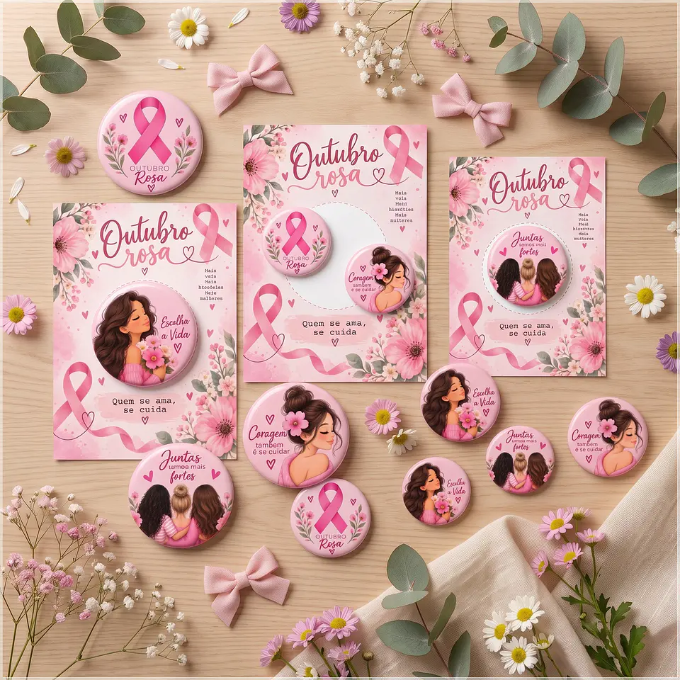 Arquivo de Corte Bottons Outubro Rosa 11 1