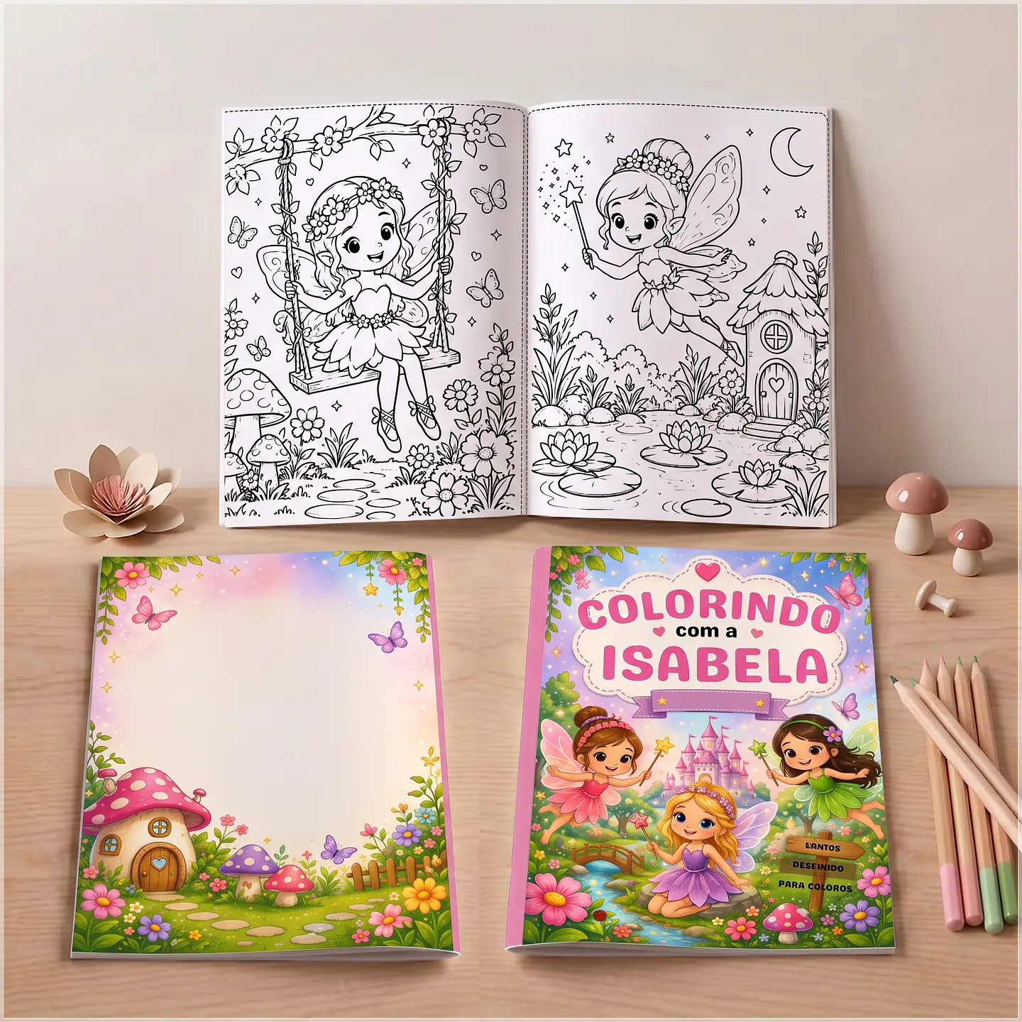 Arquivo de Corte - Revista de Colorir Fadas 1