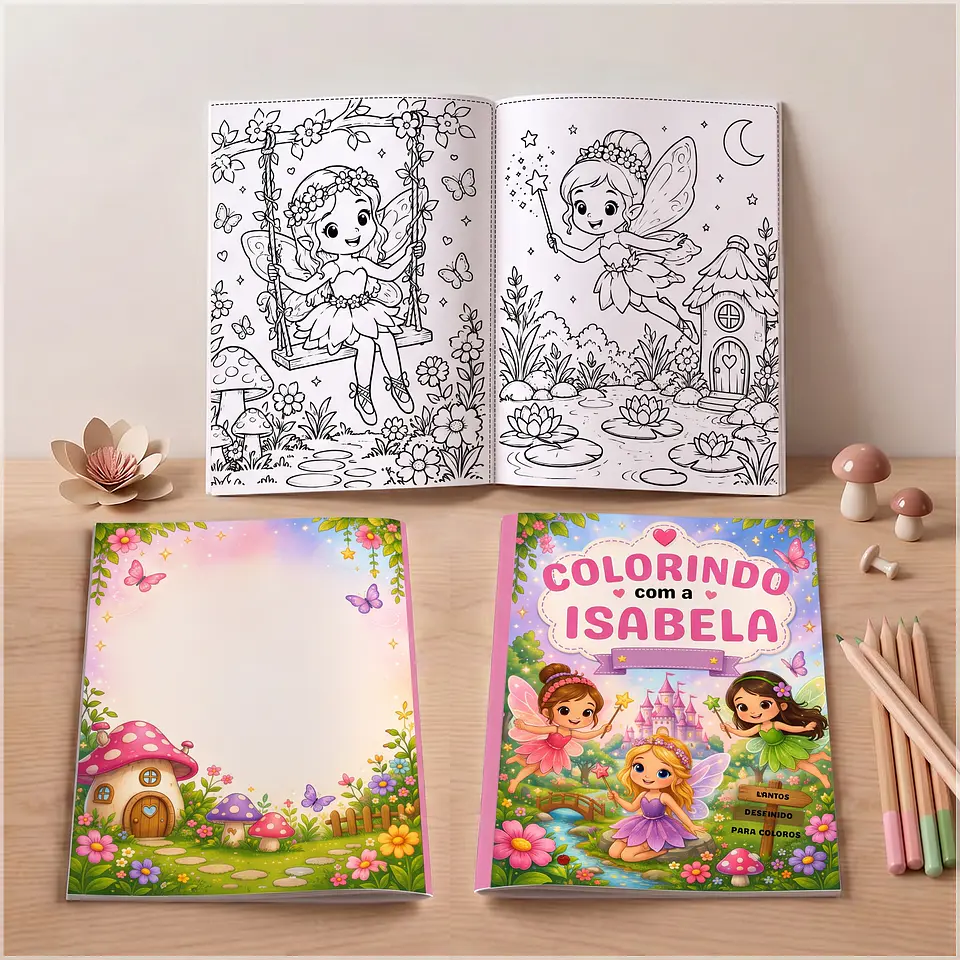 Arquivo de Corte - Revista de Colorir Fadas 1