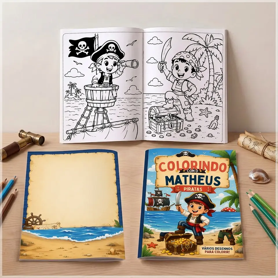 Arquivo de Corte - Revista de Colorir Piratas 1