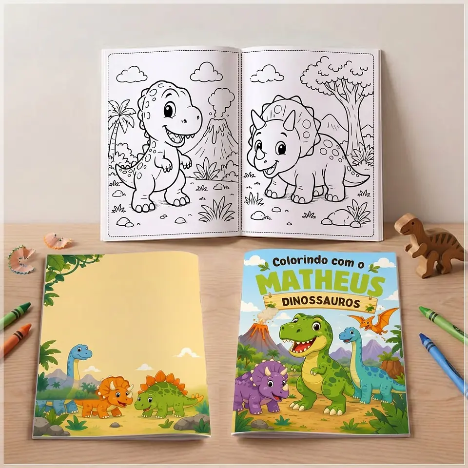 Arquivo de Corte - Revista de Colorir Dinossauros 1