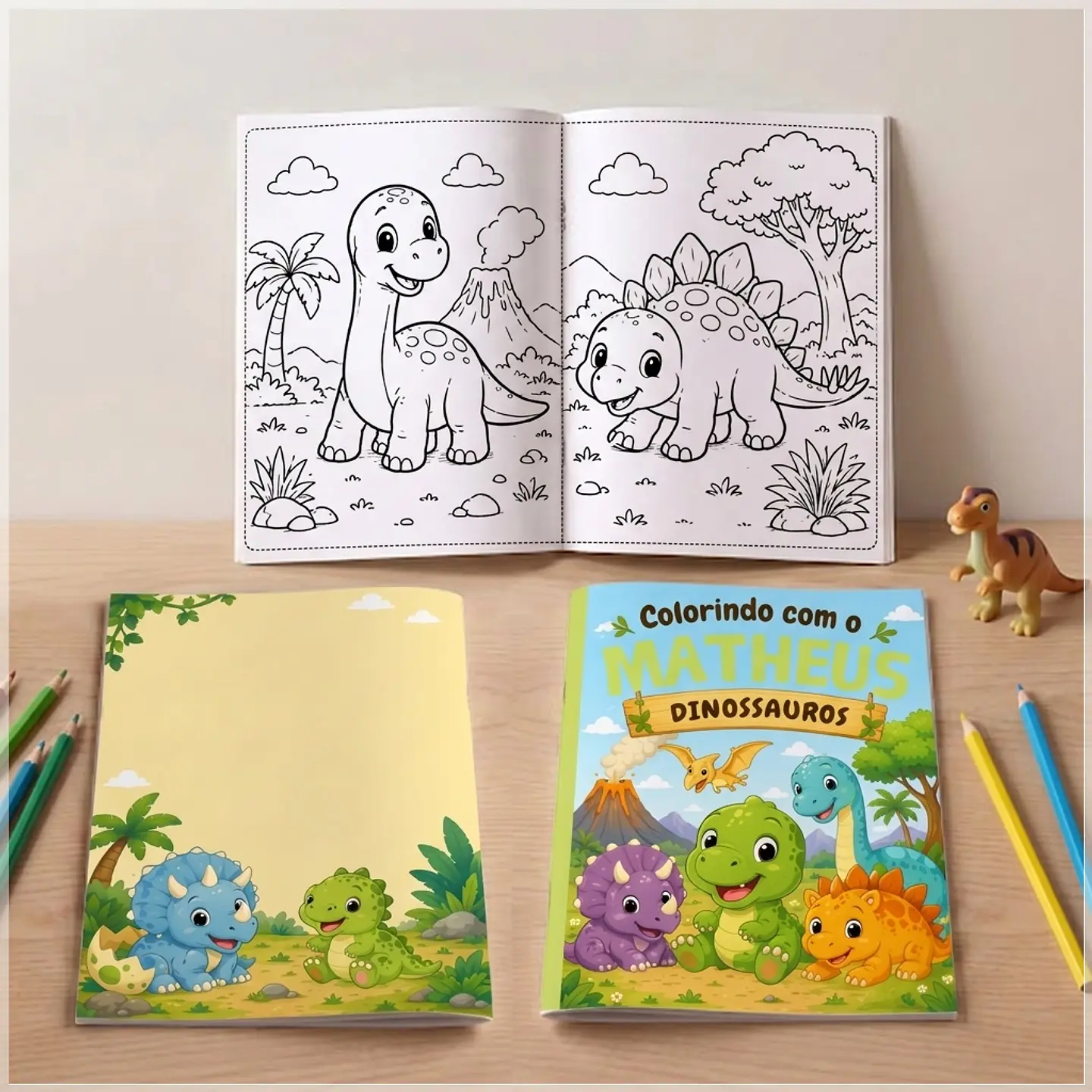 Arquivo de Corte - Revista de Colorir Dinossauros Baby 1 1