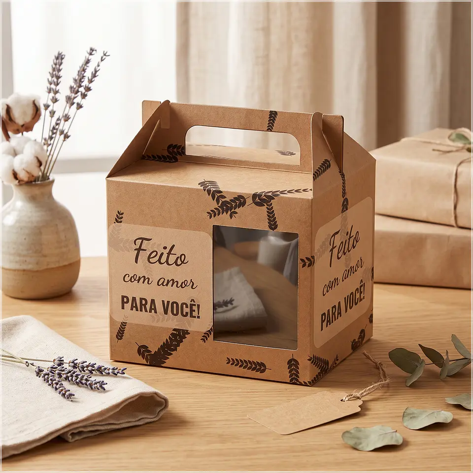 Arquivo de Corte Caixa Caneca Feito com Amor 3 1