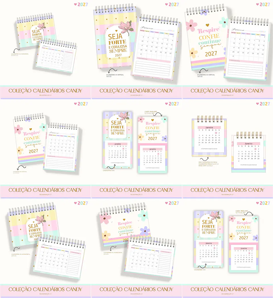 Encadernação - Calendários Candy 27 1
