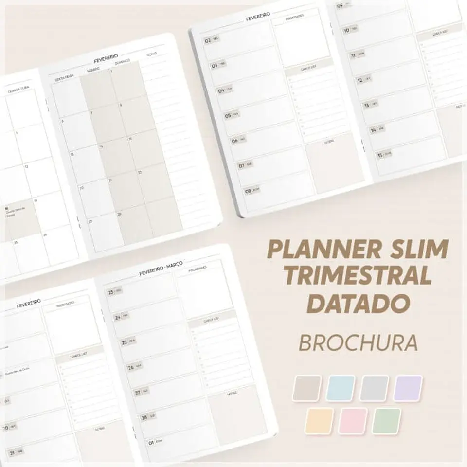 Encadernação - Planner Modular Trimestral 27 A5 Brochura 1