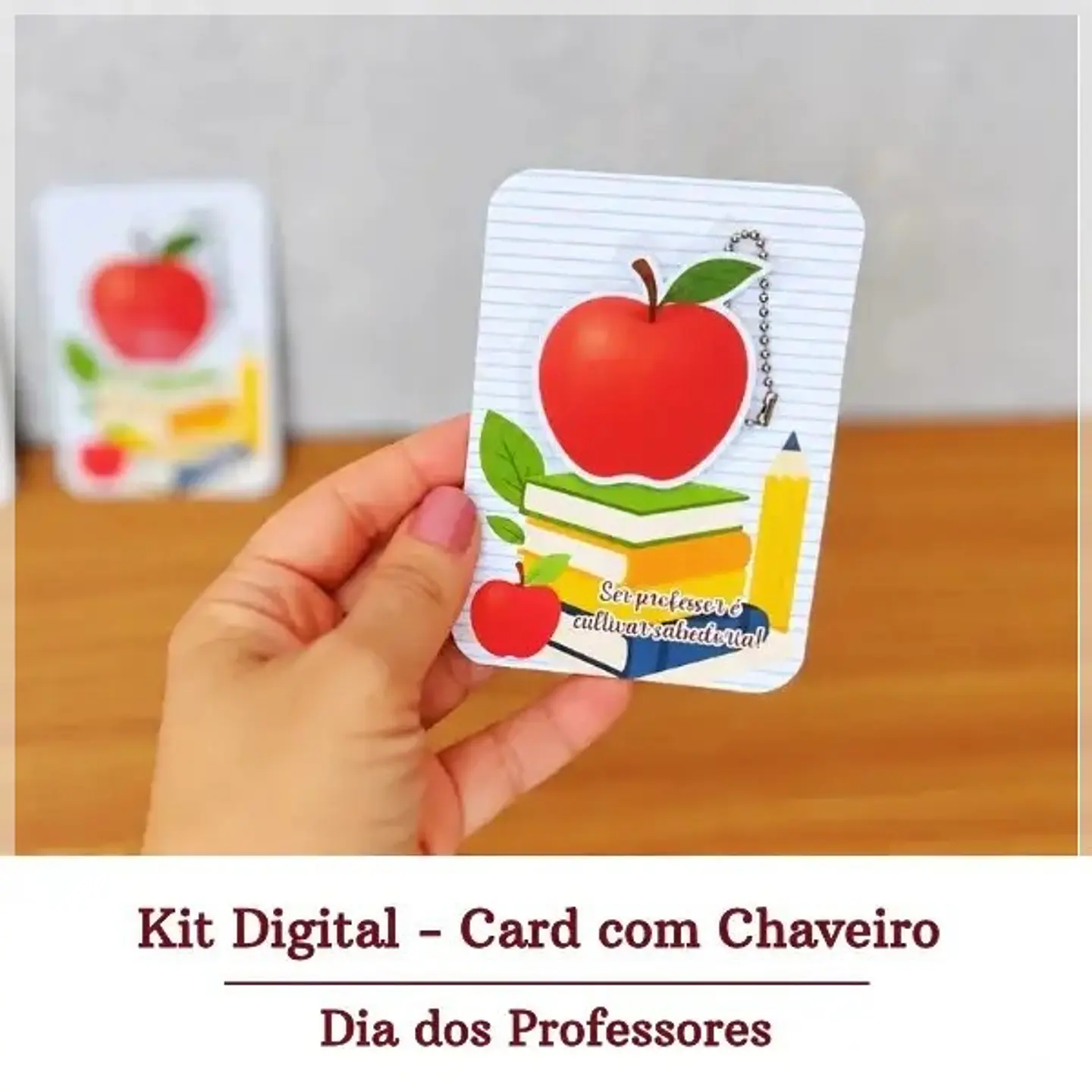 Arquivo de Corte Chaveiro Maçã Dia dos Professores 9 1