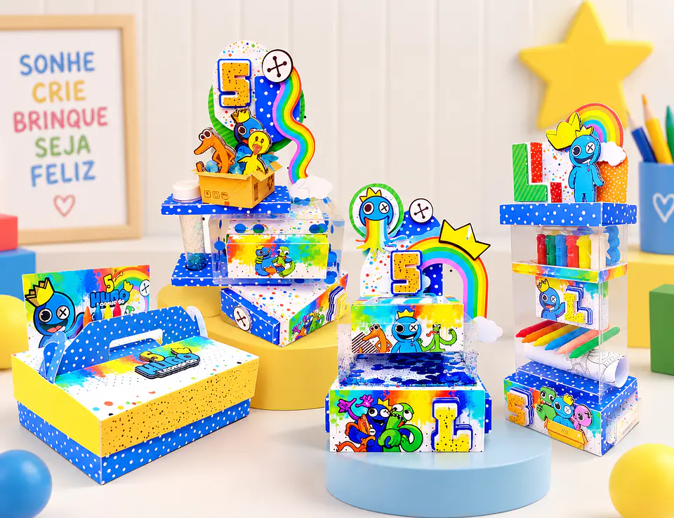 Arquivo de Corte Kit Combo Kit Rainbow Friends Dia das Crianças 1 1