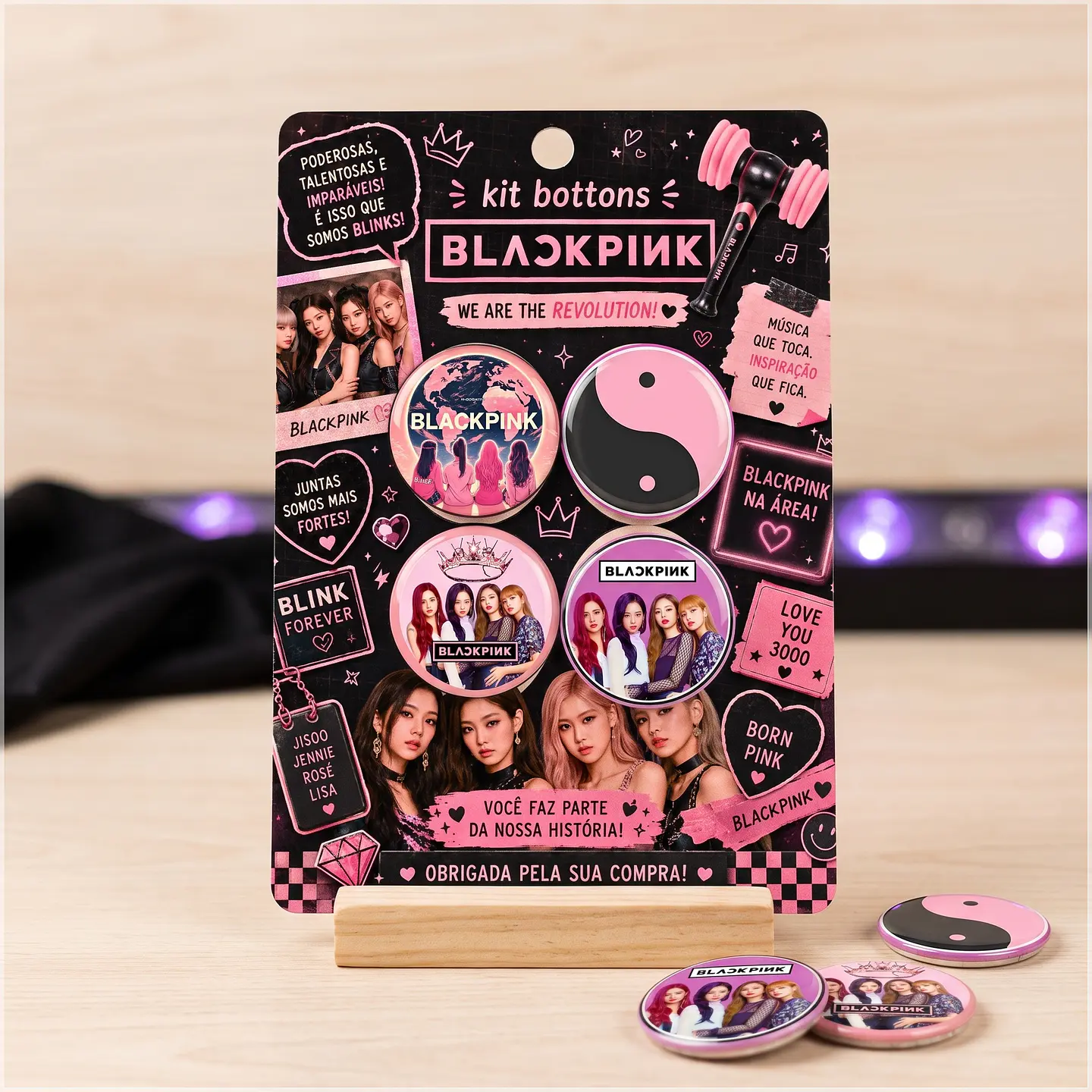 Arquivo de Corte Bottons K-Pop Black Pink 52 1