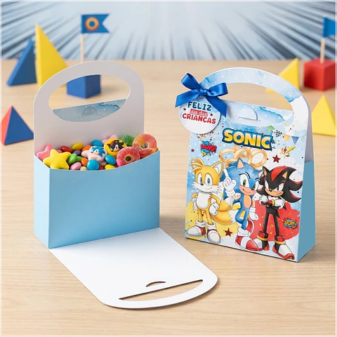 Arquivo de Corte Caixa Sacolinha Sonic Dia das Crianças 22