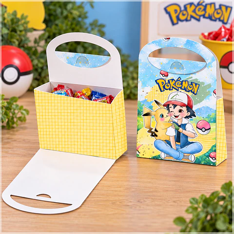 Arquivo de Corte Caixa Sacolinha Pokemon Dia das Crianças 21