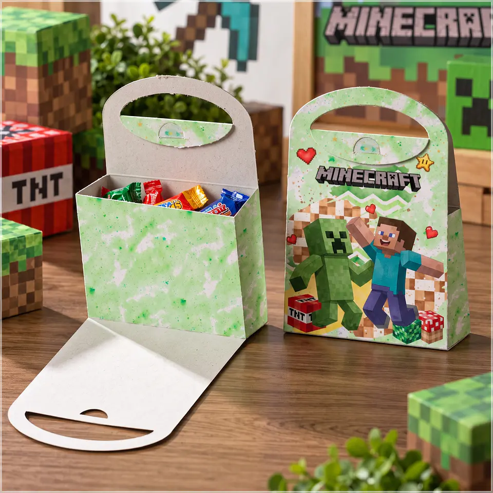 Arquivo de Corte Caixa Sacolinha Minecraft Dia das Crianças 19 1